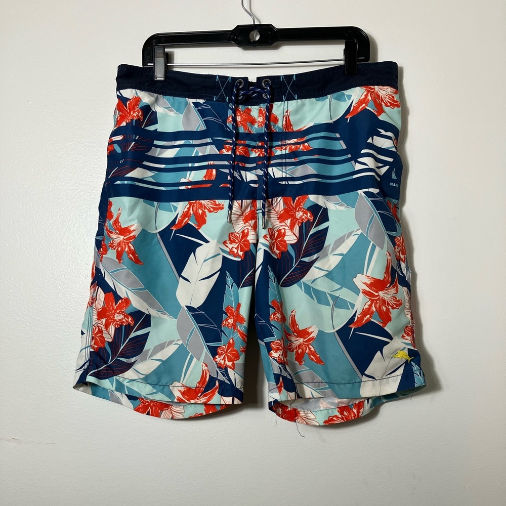 tommy Bahama Relax  Swim Trunks Men’s Sz L Floral Beach‎ Vacation